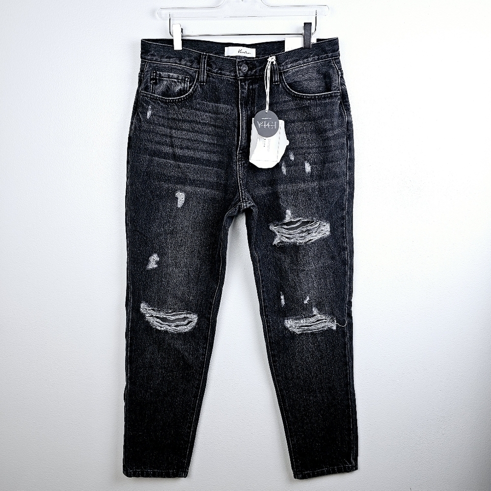 KanCan Estilo Washed Out Black Mom Jeans NWT